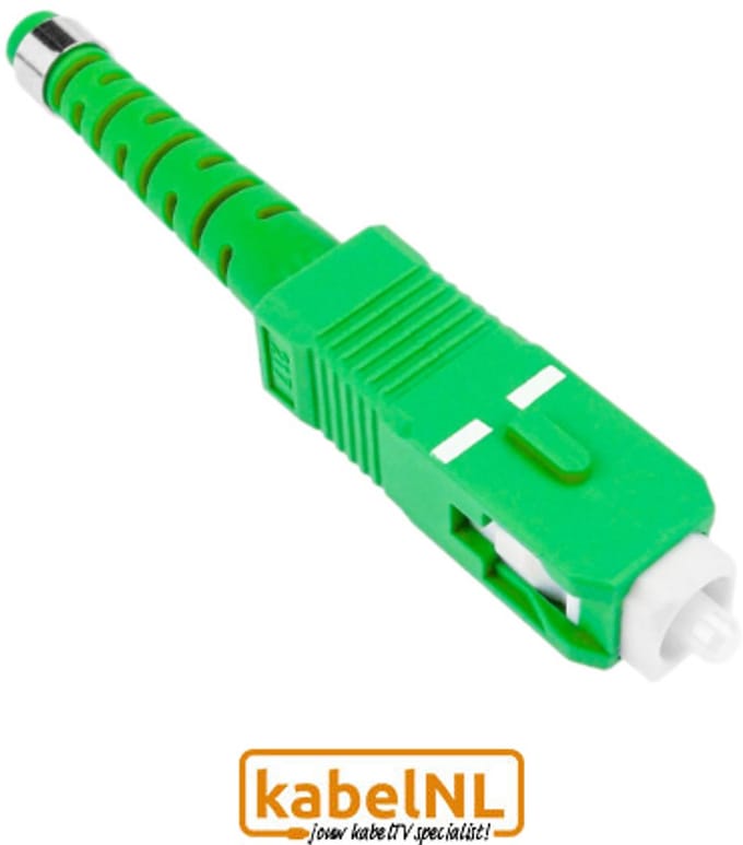 glasvezel aansluitkabel 20 meter gearmeerd, type LC/APC-SC/APC