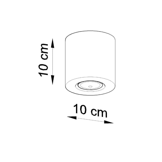 Sollux Lighting Plafondlamp Orbis - GU10 - grijs - concreet - 10x10x10cm