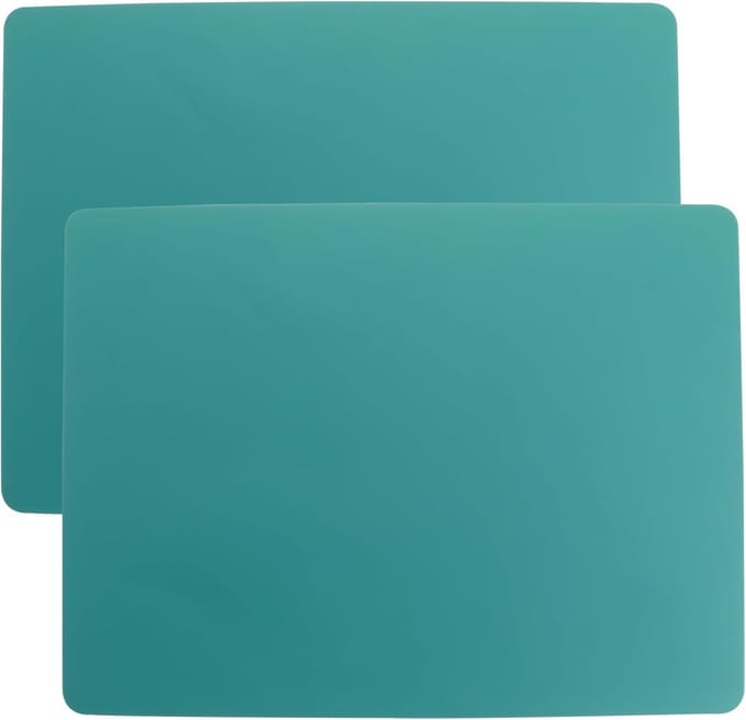 Set van 2 Silicone Placemat - Multifunctionele Tafelbeschermer met Antikleef Coating - Hittebestendig en Antislip (Groen)
