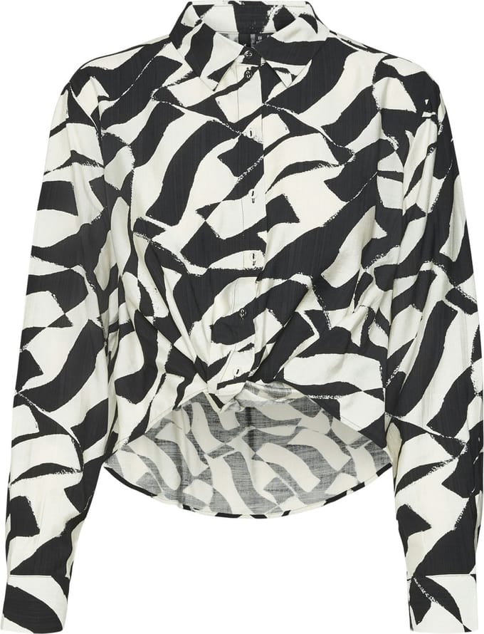 VERO MODA - VMJOSS ARIA KNOT LS SHIRT WVN GA - Dames - Blouses