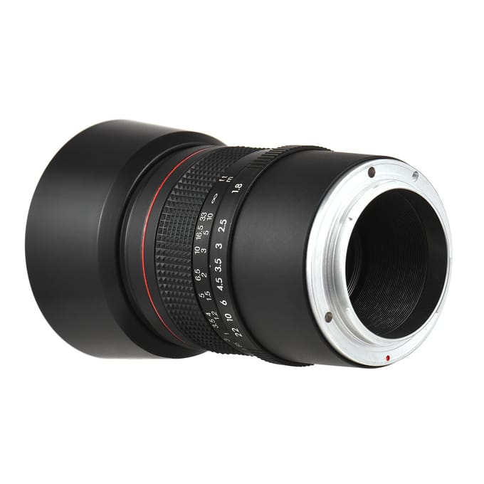 Andoer 85mm F1.8 Medium Telelens Camera Lens Groot Diafragma Full Frame Portretlens Handmatige Focus E-Mount gray