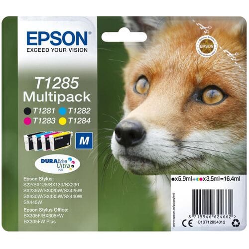 Epson Fox multipack 4 kleuren T1285 DURABrite Ultra inkt