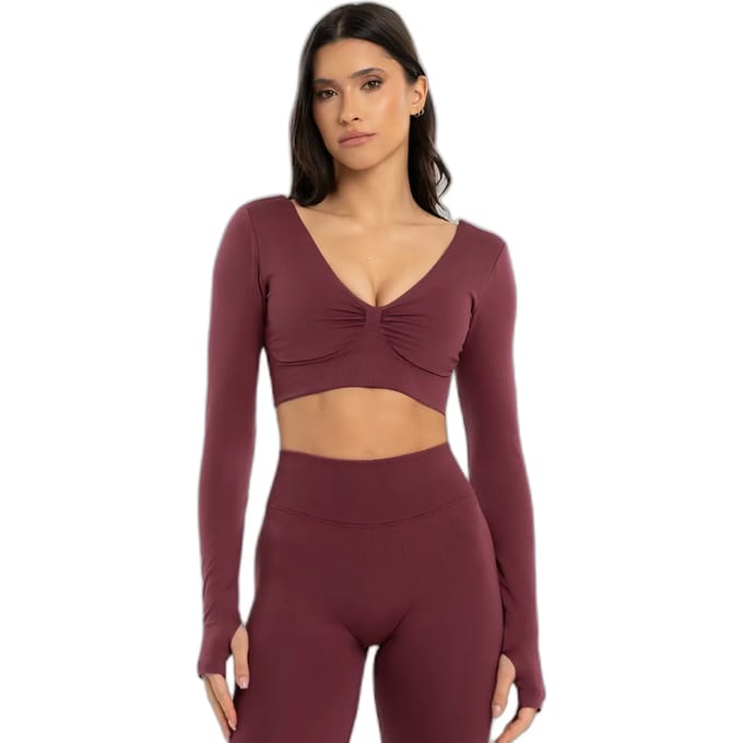 Dames lange tops Gym Glamour Seamless open back