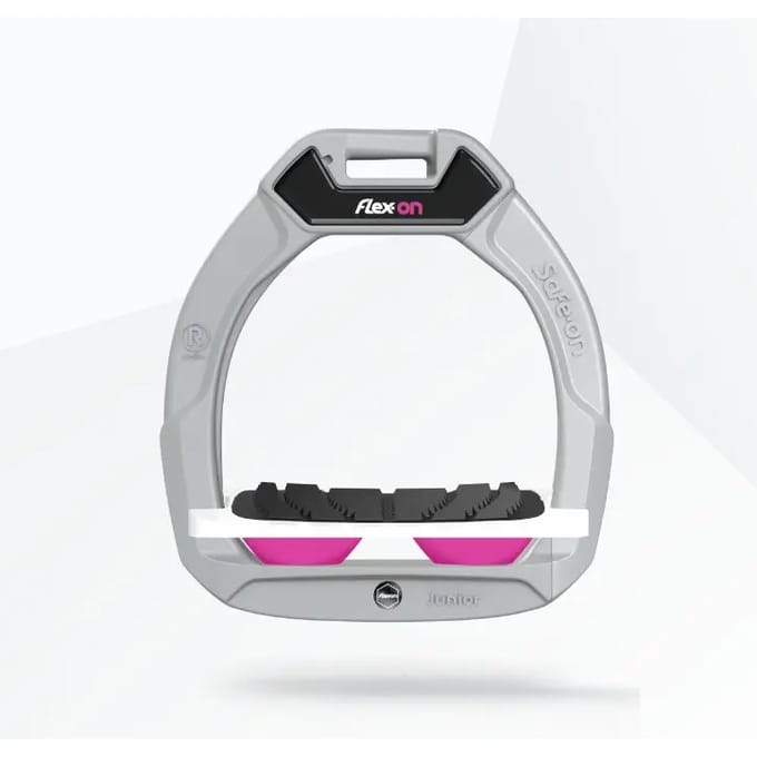Veiligheidseisen voor rijden Gevuld Grip Aluminium/Wit/Roze kind Flex-On Safe-On