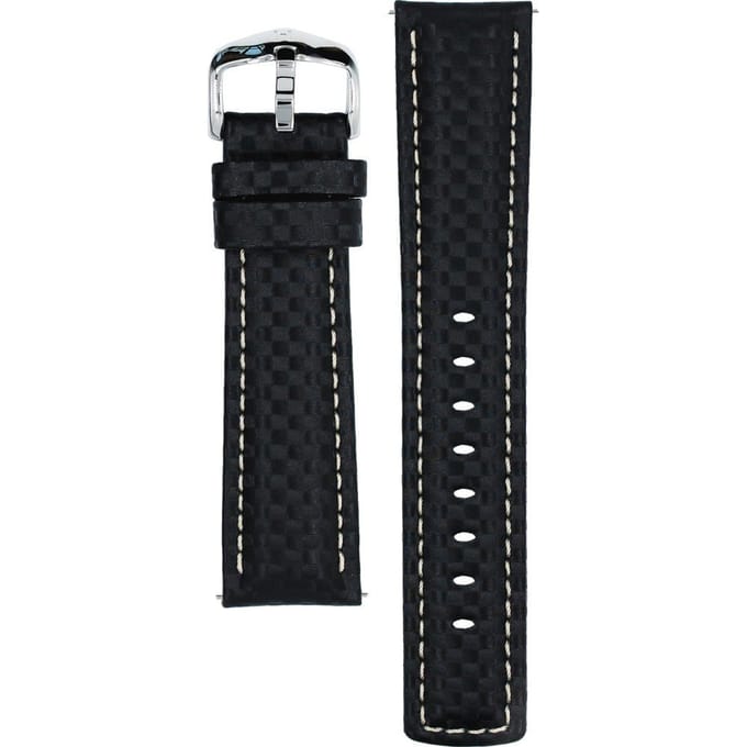 Hirsch 02592050-2-22 Carbon Horlogeband