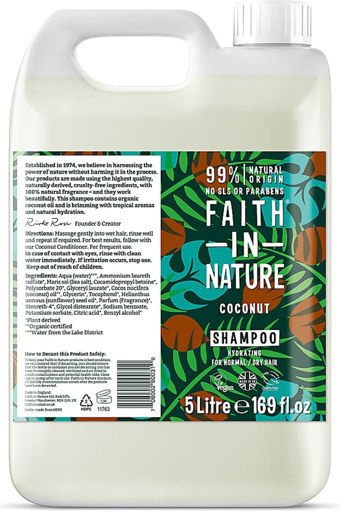 Faith in Nature Kokos Shampoo 5L