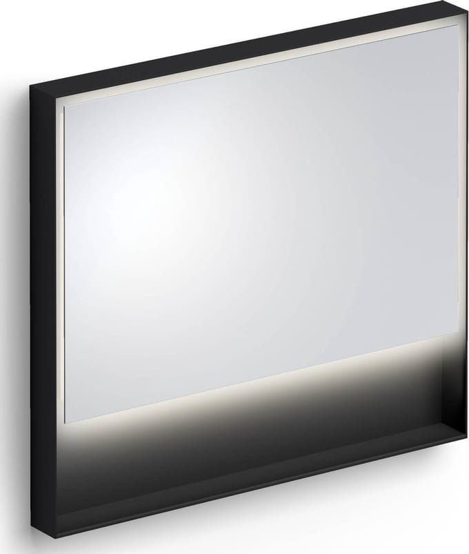 Clou Look at Me spiegel, 90cm, LED-verlichting, IP44, mat zwart