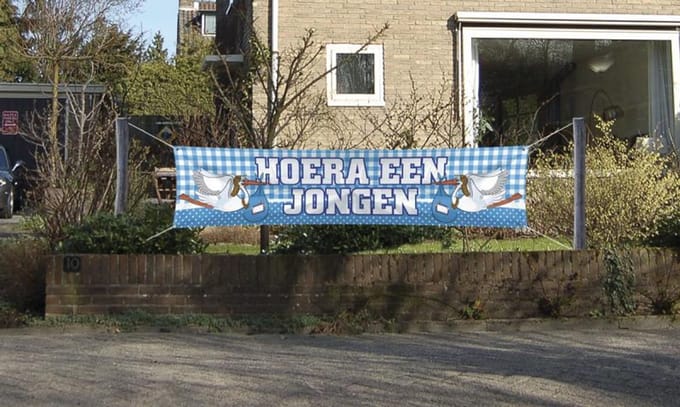 Folat - Streetbanner Hoera een jongen