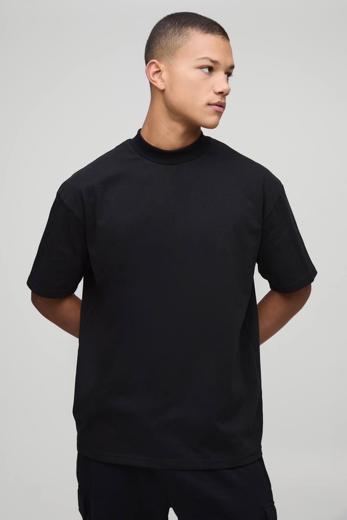 2-Pack Oversized Heavyweight Crew Neck T-Shirts | Size Medium