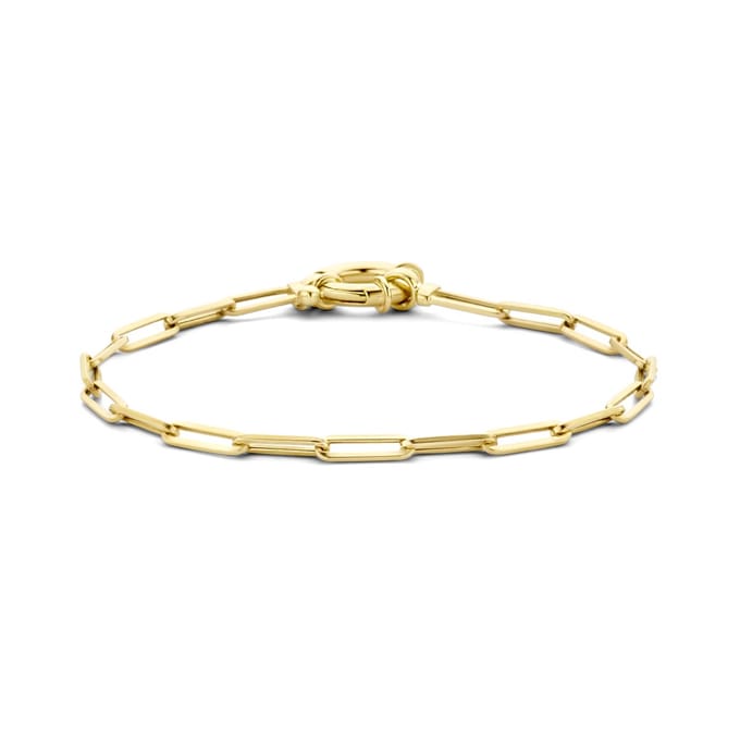 Armband Paperclip Vierkante Buis 3,0 Mm 18 Cm Met Groot Springslot