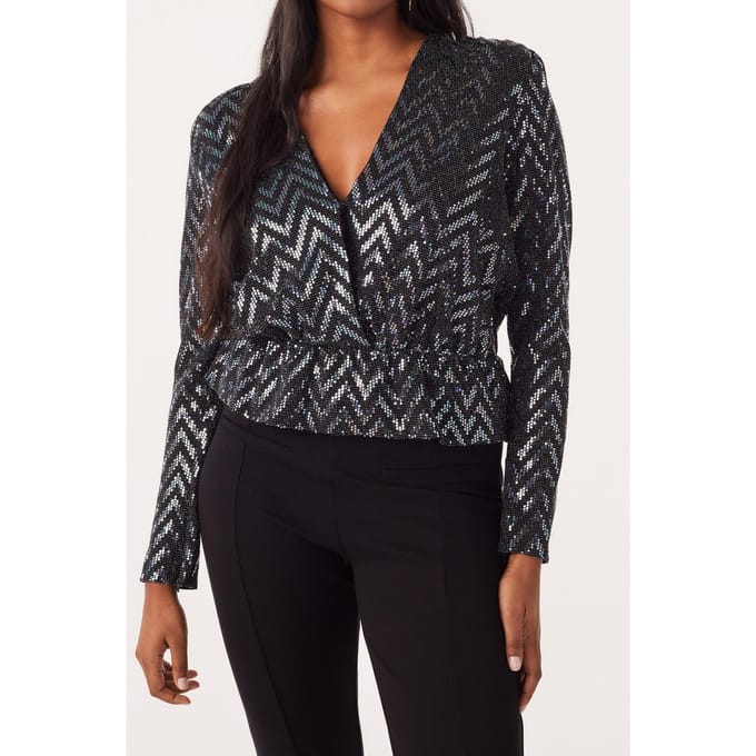 BA&SH Top Filip Noir Taglia: M | Maglie a manica lunga Outlet | Donna