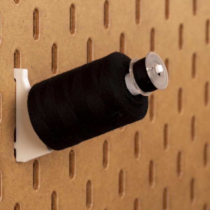 6-pack Spoelhouder 1000m - Long - Wit - Printboard - Past op Ikea Skadis pegboards
