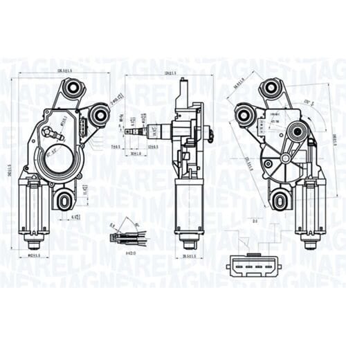Ruitenwissermotor MAGNETI MARELLI 064070000010