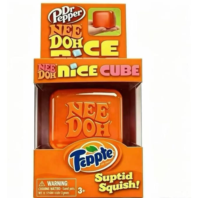 Schylling Needoh Nice Cube Sensorische Maltose Stressverlichter Fidget Tool voor Angst & Focus Bureau Sensorische Kubus voor Volwassene & Kind