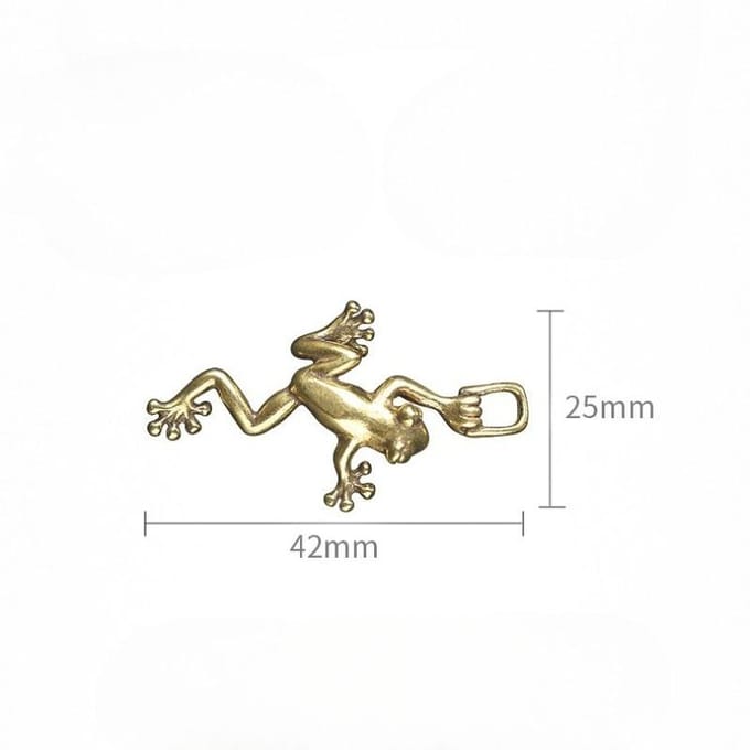 Creatieve Kikkerspringende Kikker Messing Sleutelhanger Hanger, DIY Hardware Accessoires Schattige Kikker Hanger black