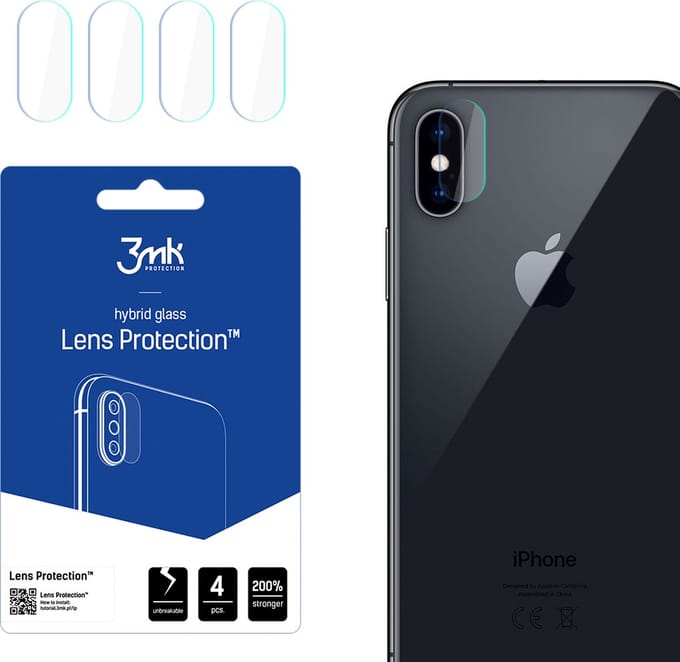 3MK Serie - Hybride Glasbescherming voor iPhone Xs - Transparant - 4 Stuks