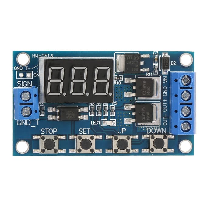 12V24V Pulssignaal Cyclus Vertragingstimer Schakelaar dubbele MOS Besturingsbord