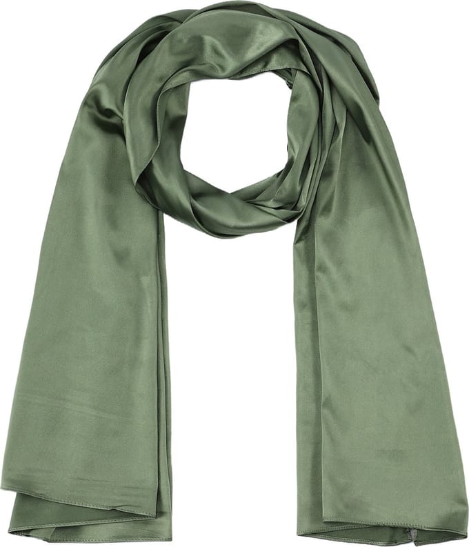 Emilie Scarves - sjaal - satijn - olijfgroen - 200*70CM