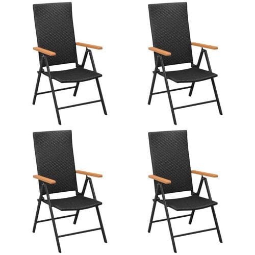 vidaXL - 5-delige - Tuinset - zwart - en - bruin