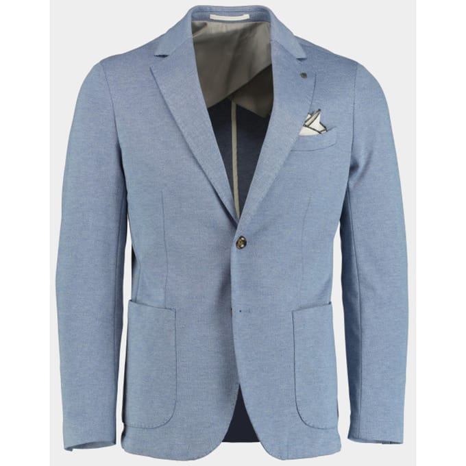 Bos Bright Blue Colbert mylo jersey jacket drop 8 251038my89bo/268 jeans blue