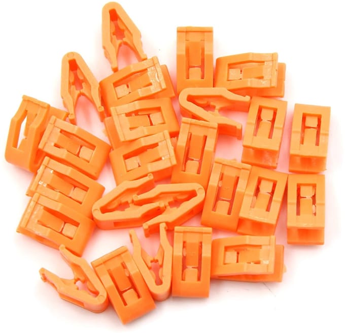 Dailygoods- Console-retainers 25 stuks - Bevestiging - Dashboard - Trim - Oranje - Clip - Dashboard Clips