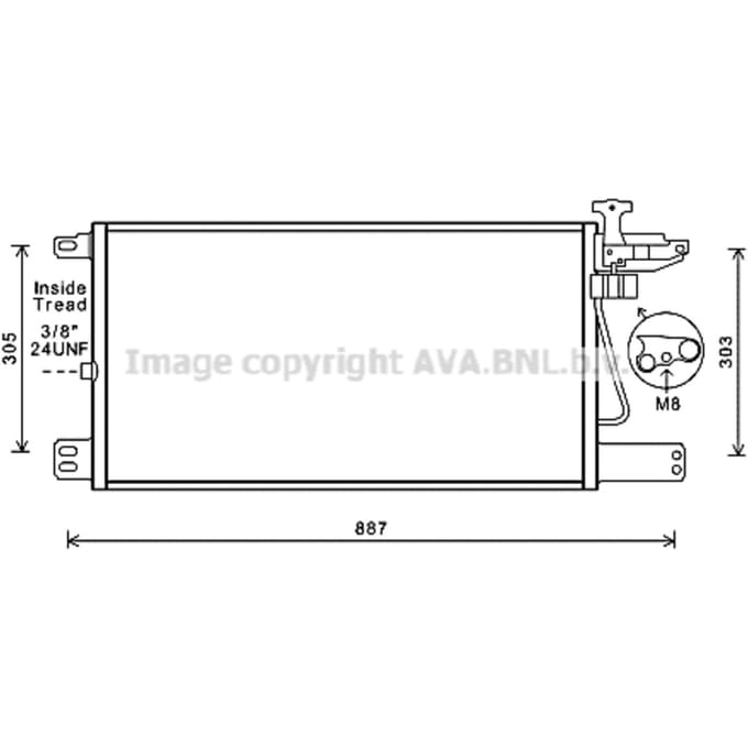 Condensator, airconditioning HIGHWAY AUTOMOTIVE SC5034 AVA