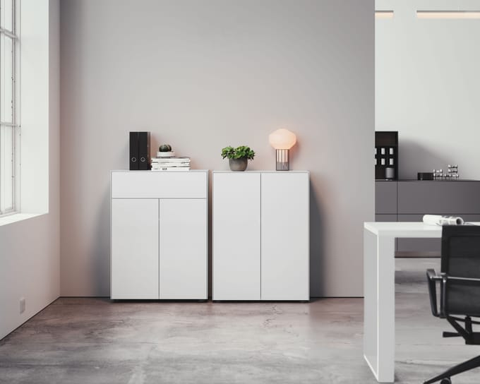 Piure Nex Pur Box dubbeldeurs + 2 legplanken - white 01