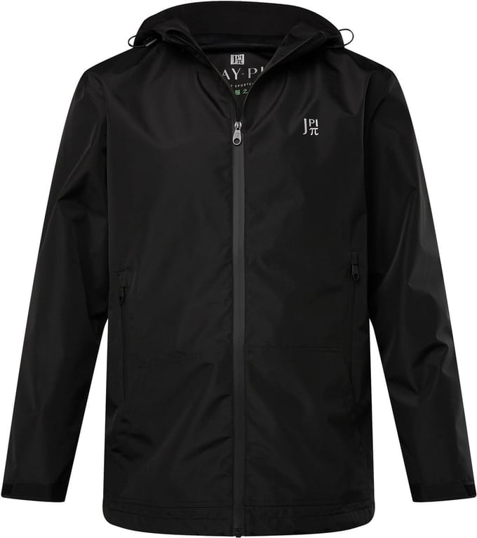 JAY-PI - Heren - Regenjas volledig functioneel outdoor 3 functies capuchon - Zwart - Maat 4XL