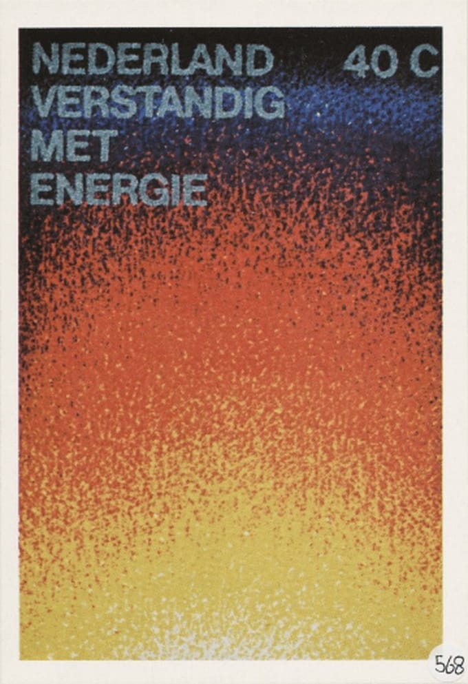 Briefkaart met afbeelding Verstandig met energie postzegel