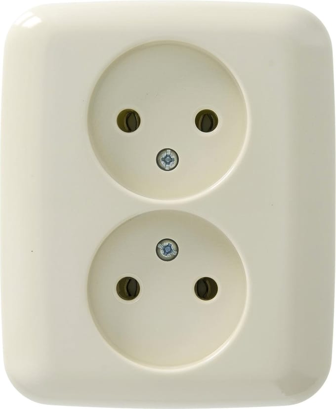 Busch-Jaeger SI Inbouw Stopcontact - 2-voudig - Crème