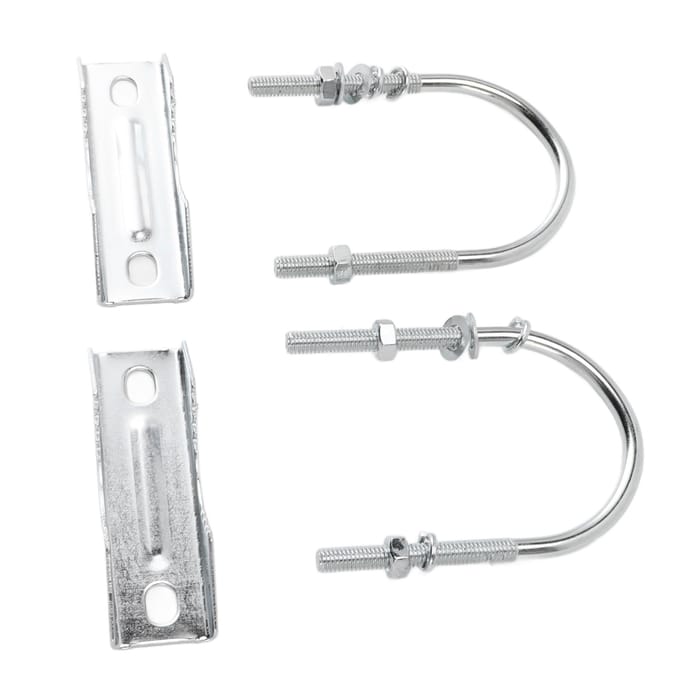 Dubbele Antenne Mastklem Kit IJzer V Kaakblok met U-bouten Mast naar Mast Montagebeugel Kit voor white