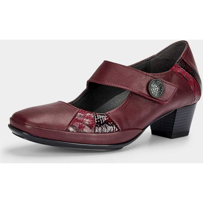 Pumps met klittenbandsluiting - bordeaux - Gr. 39 van Goldner Fashion
