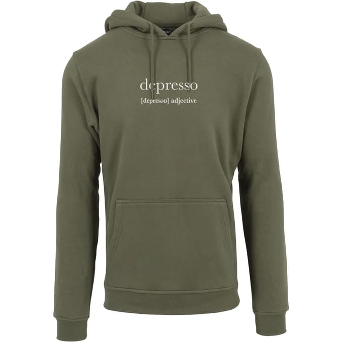 Mister Tee - Depresso Hoodie/trui - S - Olijfgroen