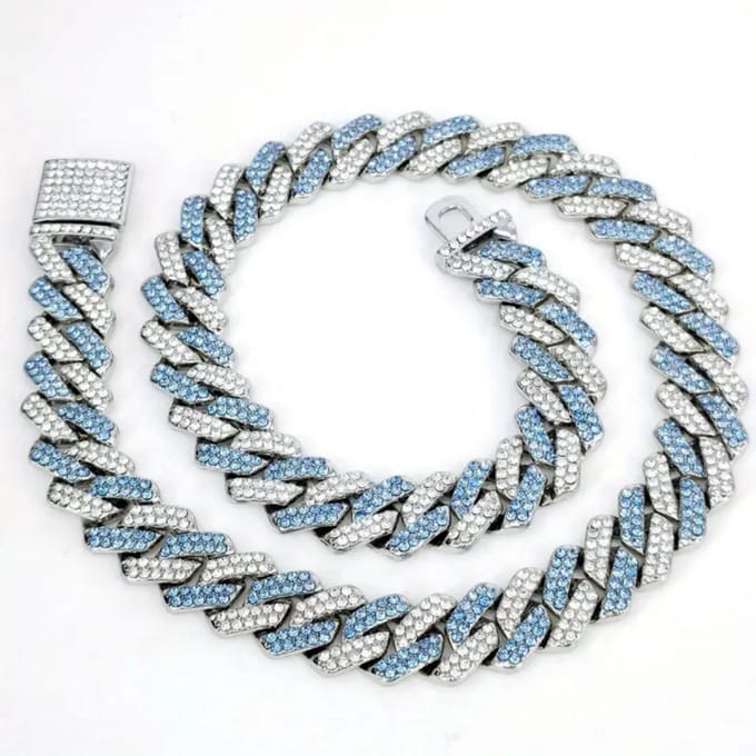 Nivard Ketting - Heren - Staal - Nep zilver - Met Hanger - Wit