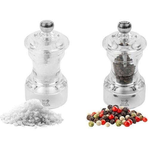 (12 stuks) PEUGEOT BISTRO HORECA Chef - Zout- & pepermolens - RVS - Hoogte: 100mm transparant