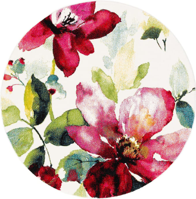 Pergamon Design vloerkleed briljant bloemen rond