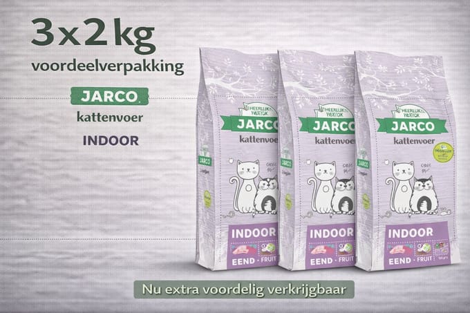 Jarco Premium Cat Vers Indoor - 3x 2kg Voordeelverpakking