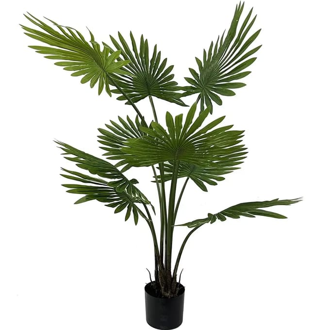 Present Time Kunstplant Fan Palm Tree - Groen - 83x83x108cm - Modern
