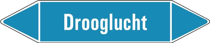 Drooglucht leidingmarkering op vel 126 x 26 mm - 5 per vel