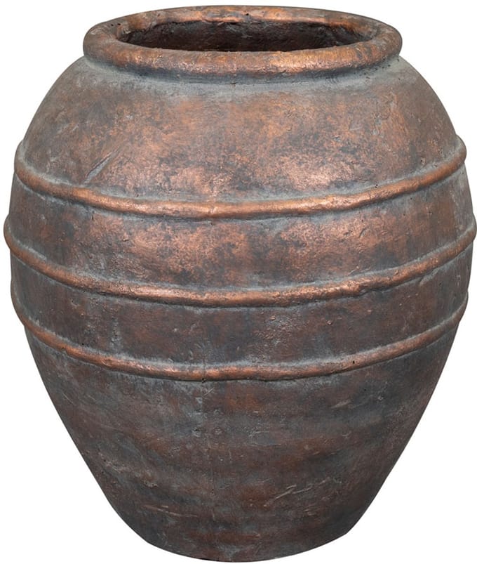 Ter Steege Bloempot Hoog Kris Copper Grey-Multicolour D 29 cm H 32 cm Opening 15.5 cm