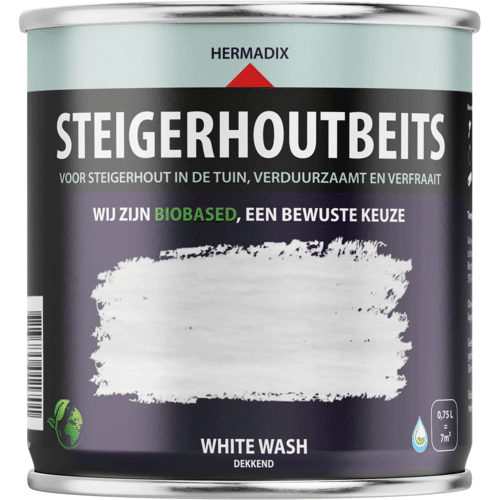 Hermadix Steigerhoutbeits - 0,75 liter - White wash