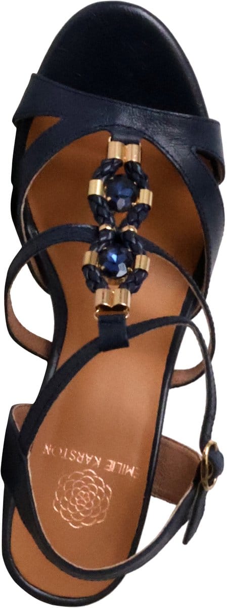 Victoire leren sandalen met hak