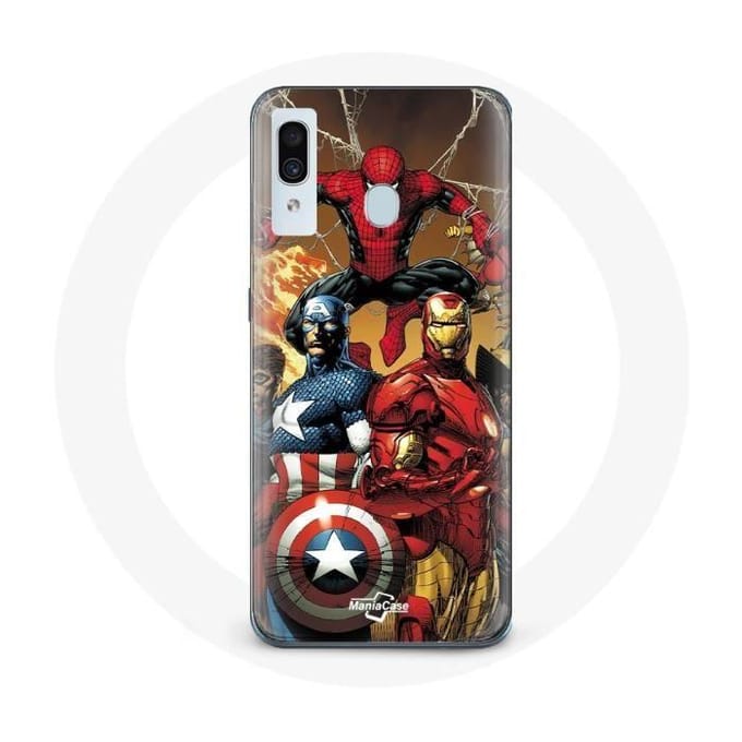 Coque pour Samsung Galaxy A20 Avengers invaders Anciens soldats
