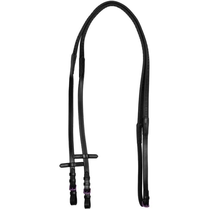 Leren en rubber teugels voor paard Equestro