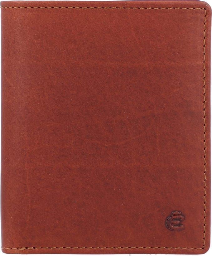 Esquire Dallas portemonnee leer 9 cm - Jongens - Staand formaat - braun