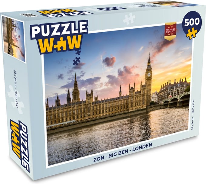 Puzzel Zon - Big Ben - Londen - Legpuzzel - Puzzel 500 stukjes