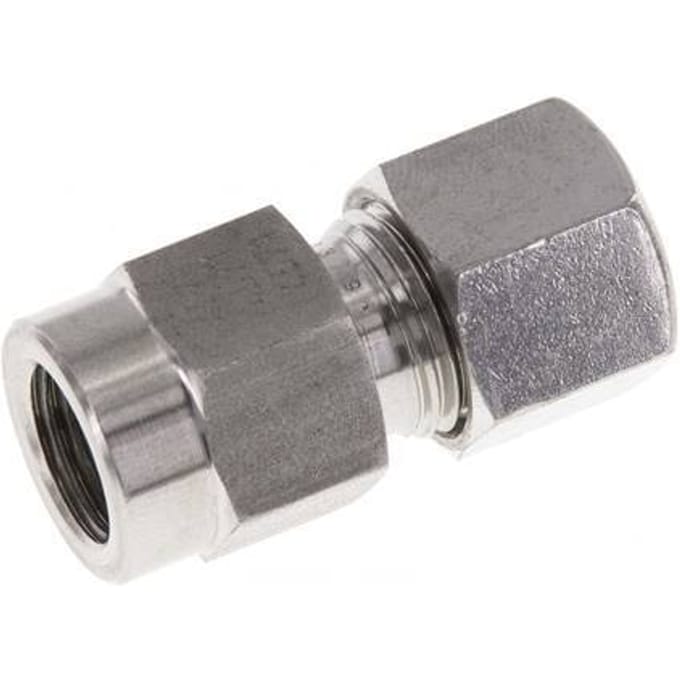 10L & G1/4'' RVS Rechte Snijringkoppeling Binnendraad voor manometers 315bar ISO 8434-1