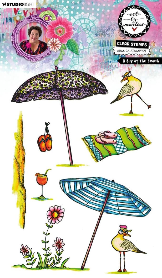 Clear stamp A day at the beach - ABM collection nr. 921