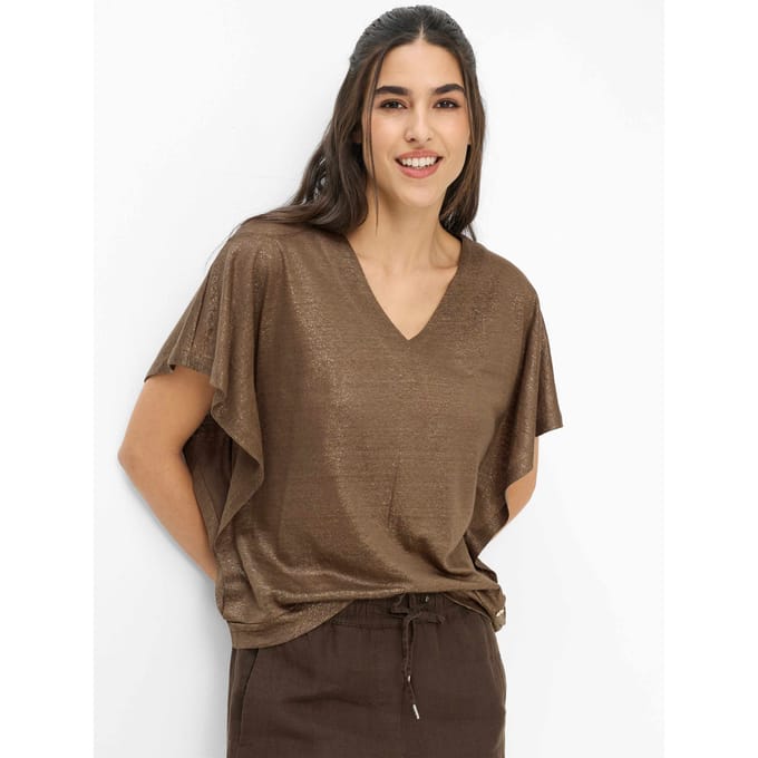 Brax Dames Shirt  Style CASSIE S mocha brown, donkerbruin, maat 36