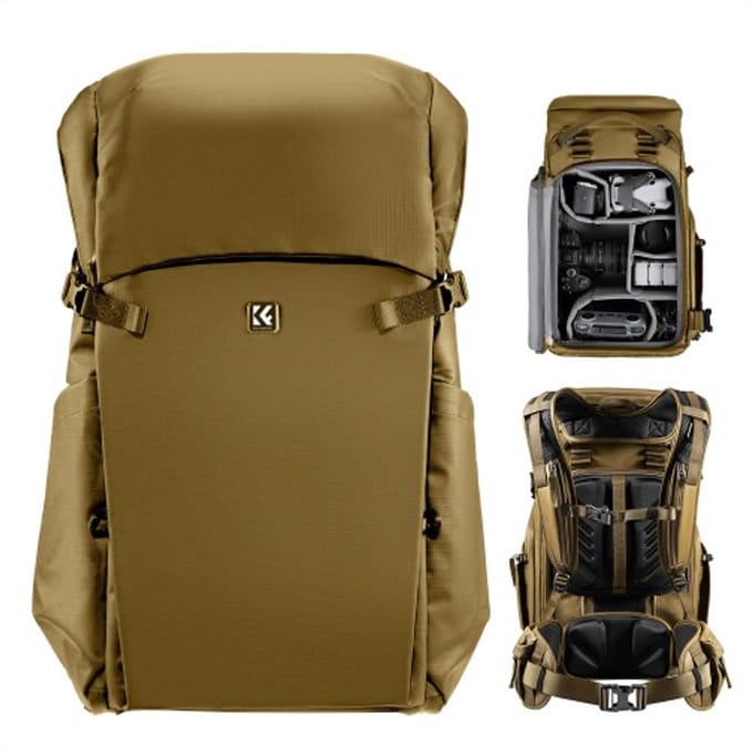 K&F Camera Backpack 30L - Champagne
